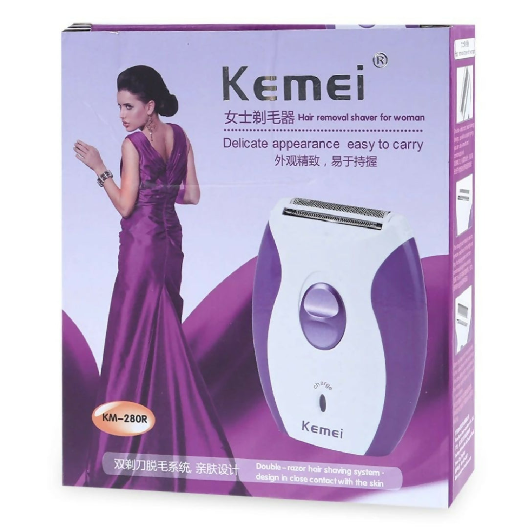 Kemei 280 KM 280R Women Mini Rechargeable Electric Hair Remover Shaver