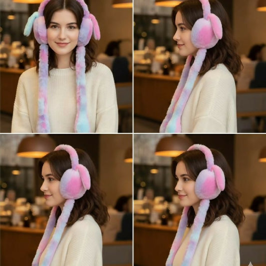 Furry Ear Muffs Comfy Soft Snow Outdoor and Indoor Ladies Girls Earmuff Adjustable