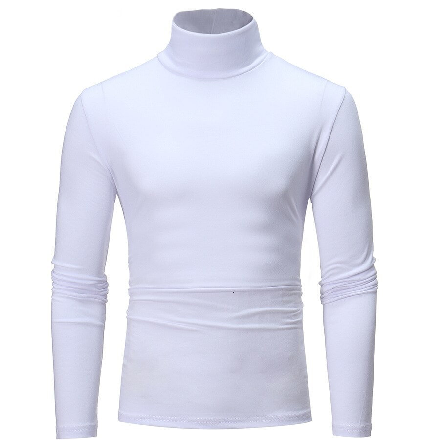 Unisex Winter Warm Long Sleeve High Neck Pullover Top