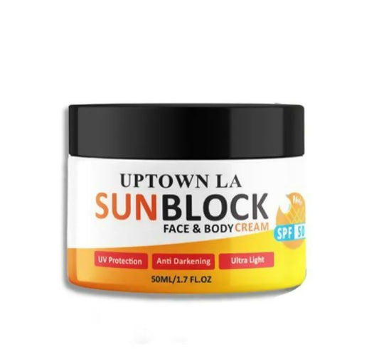 Uptown LA Sun Block For Face SPF Protection Lightweight Non Greasy Brightening Skin Care