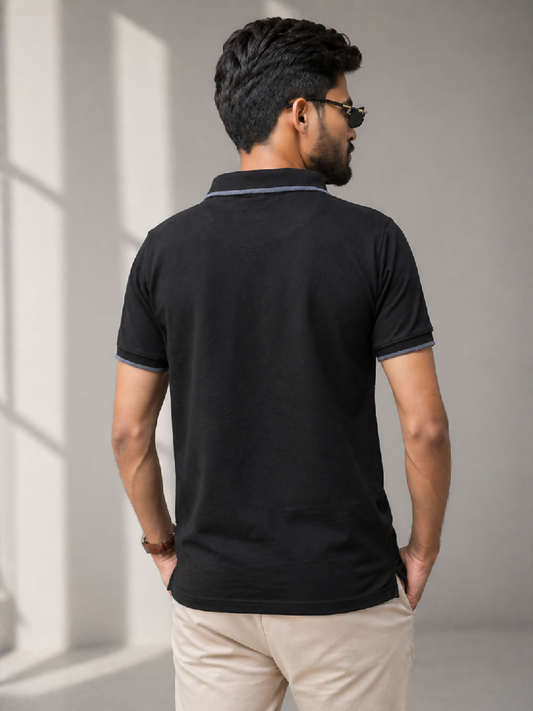GLO-117 Jet Black Polo