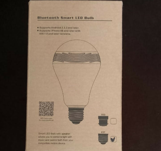 E27 Bluetooth Smart LED Bulb with Speaker with APP Control It