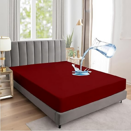 King Size Waterproof Mattress Cover Breathable Soft Noiseles And Dustproof Protection For Ultimate Bed Comfort And Hygiene Random Color