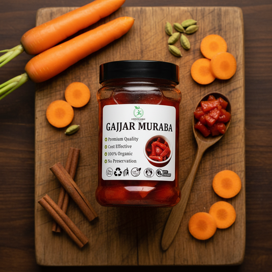 Rustic flat lay with fresh carrots and spices