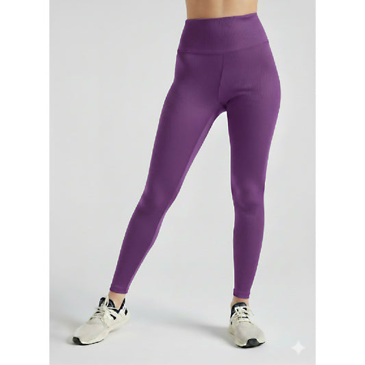 Women Comfort-Fit High-Waist Ribbed Activewear Leggings