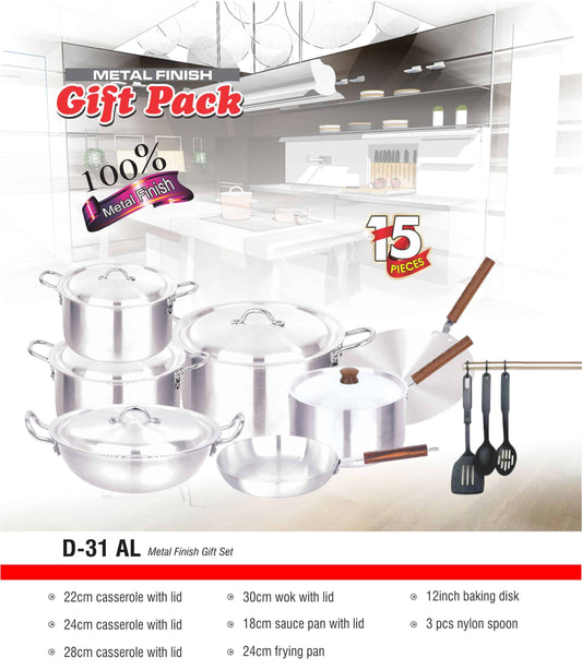 D-31 AL Super Gift Set Metal Finish - Majestic Cookware