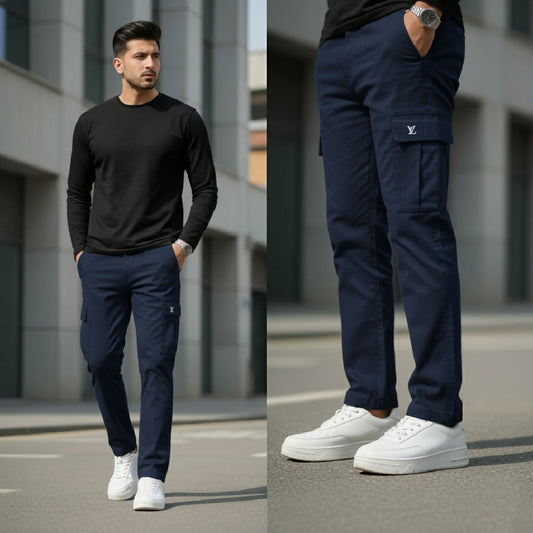 Premium 6 Pocket Cotton Lycra Cargo Trousers Ultra Stretchable