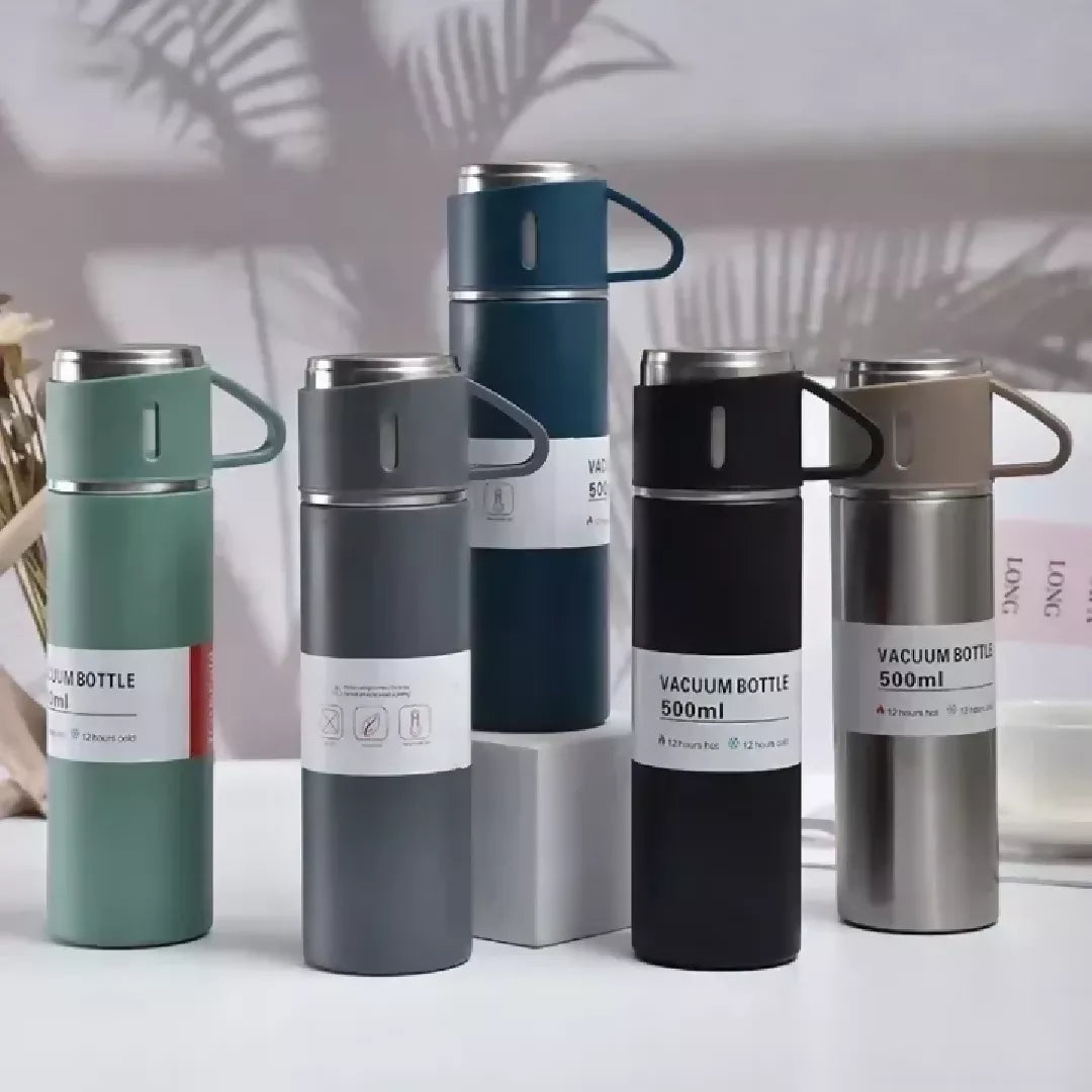 500ml Stainless Steel Vacuum Flask Set