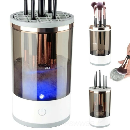3 In 1 Electric Makeup Brush Cleaner - Automatic Make Up Brush Holder and Cleaner