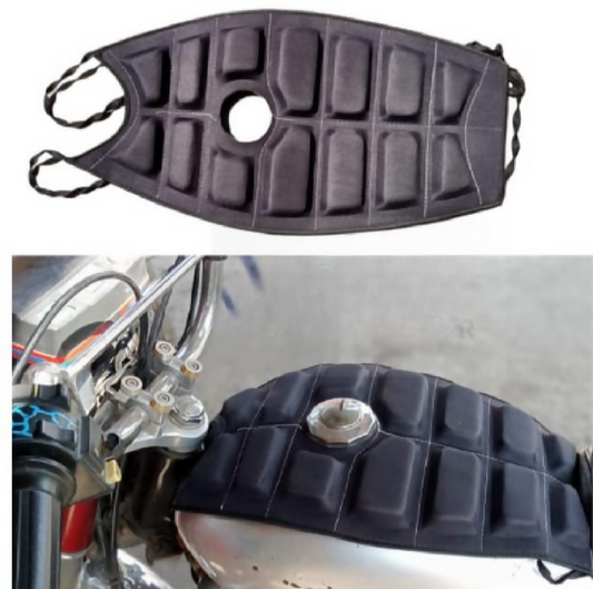 Universal Waterproof Motorcycle Fuel Tank Cushion Premium Relaxer Tanki Pad Protective Cover for All Bikes Anti Slip Shock Absorbing Weather Resistant Pad for Comfortable Riding on Any Terrain