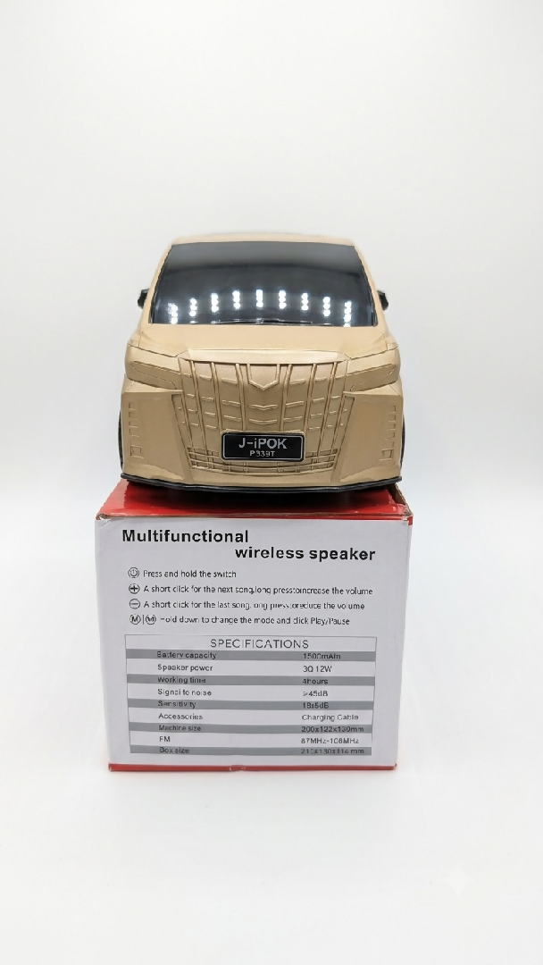 J IPOK P559T Multifunctional Car Model Wireless Bluetooth Speaker Super Sound High Bass