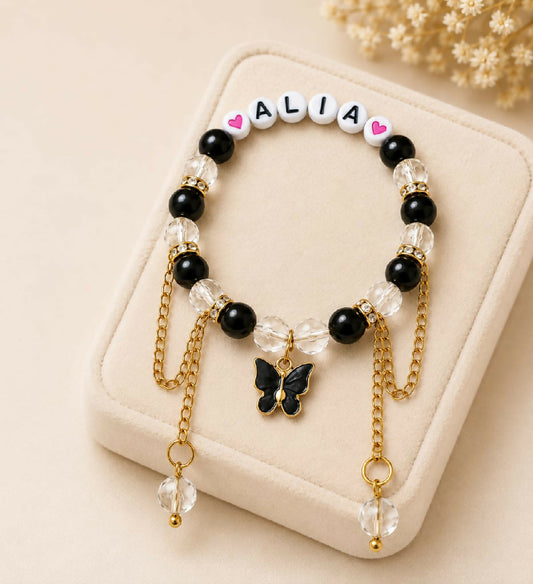 Personalized Custom Name Beaded Bracelet for Women Handmade Letter Bead Bracelet Unique Gift for Mom Sister Wife Best Friend