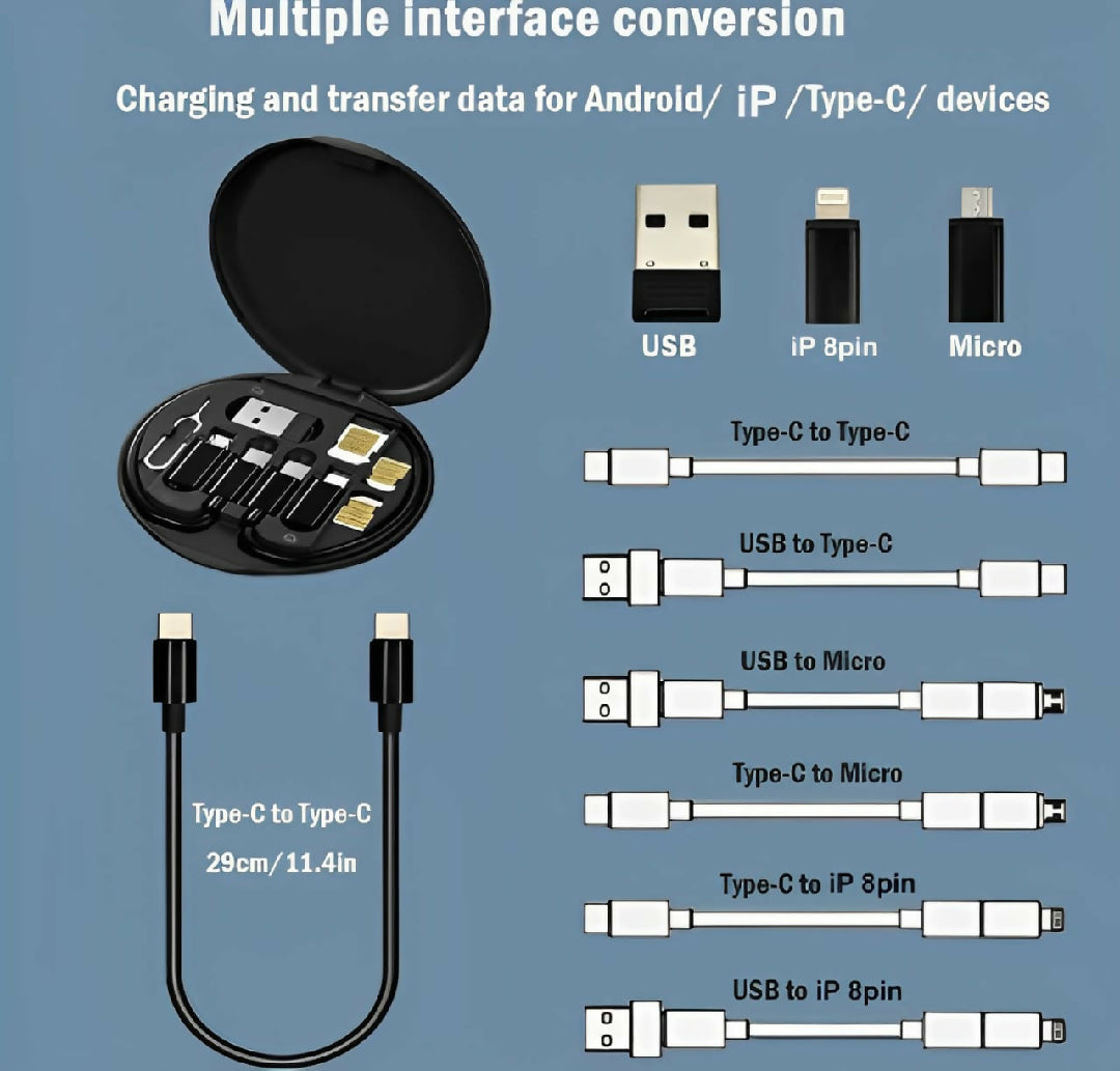 5 in 1 data cable set 60W fast charging Kit