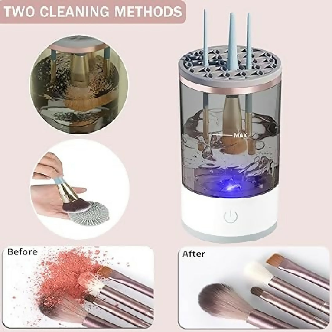 3 In 1 Electric Makeup Brush Cleaner - Automatic Make Up Brush Holder and Cleaner