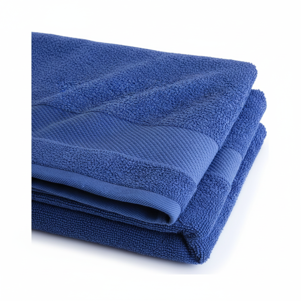 500 GSM Combed Cotton Towel Set Pack of 3 (Hand, Bath & Bath Sheet) Navy
