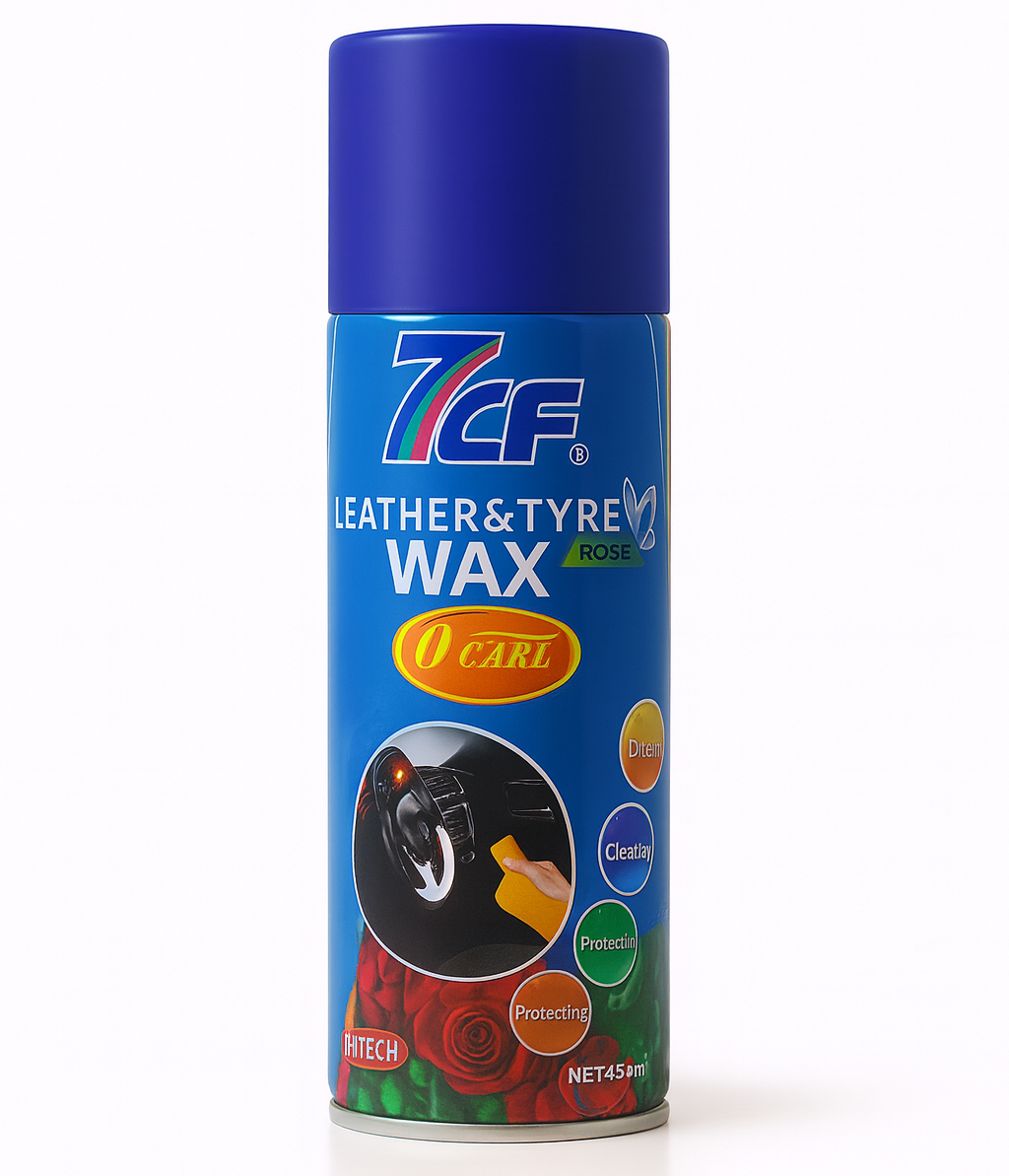 7FC Leather and Tyre Wax 450ML Yulan   High Gloss Shine and Protection