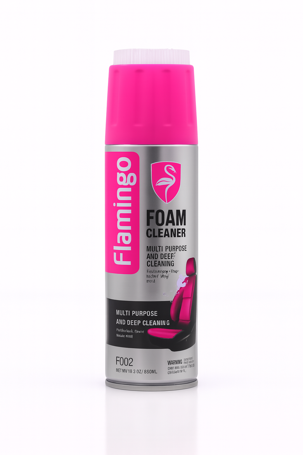 Flamingo Foam Cleaner F002 650ML  Multi Purpose Interior and Upholstery Cleaning Spray for Cars and Homes