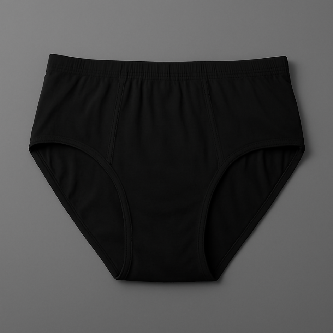 Jersey Plain Panty for Women - High Quality Soft - Lightweight Fabric - Black - S M L - Large
