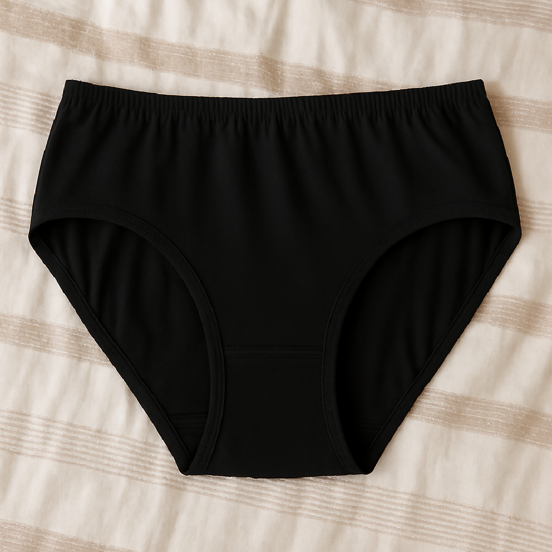 High Quality Pure Cotton Soft Fabric Panty - Comfortable Everyday Wear - Black - S M L - Large