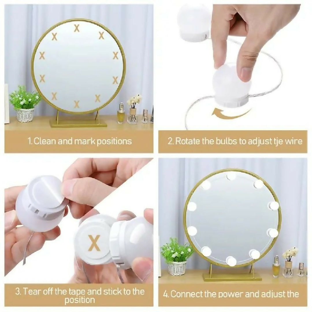 Vanity Mirror Light LED Bulbs For Makeup Mirror Stand 10 Bulbs