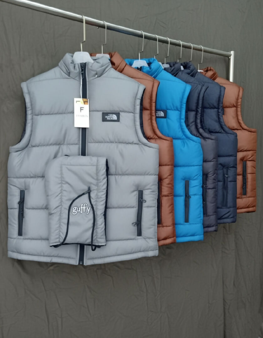 Versatile 2 in 1 Men Puffer Jacket with Detachable Hood