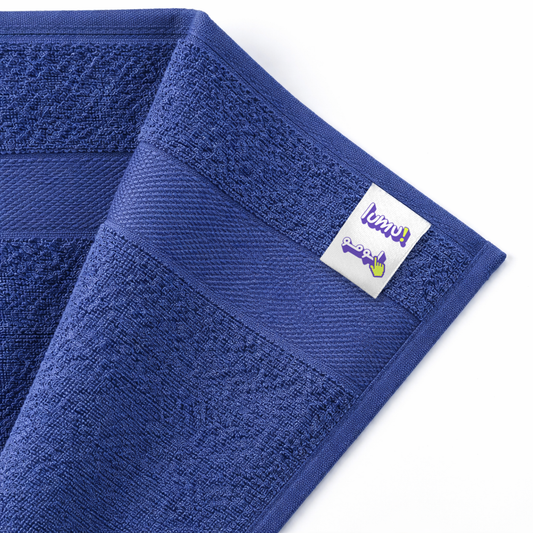 500 GSM Combed Cotton Towel Set Pack of 2 (Bath Towel + Bath Sheet) Navy