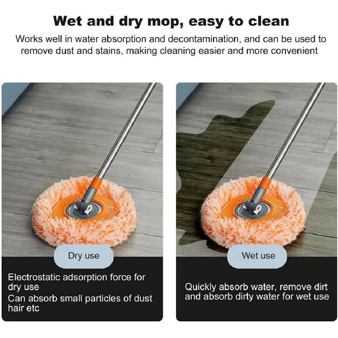 1 PC 360 Rotatable Mop Round Microfiber Dust Mops Cleaning Tools For Household Floor Wall Window