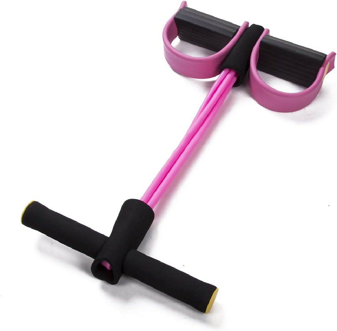 Foot Pedal Resistance Band Elastic Sit-Up Pull Rope Yoga Fitness Gym - Elastic Pull Ropes Tummy Trimmer - Random Color