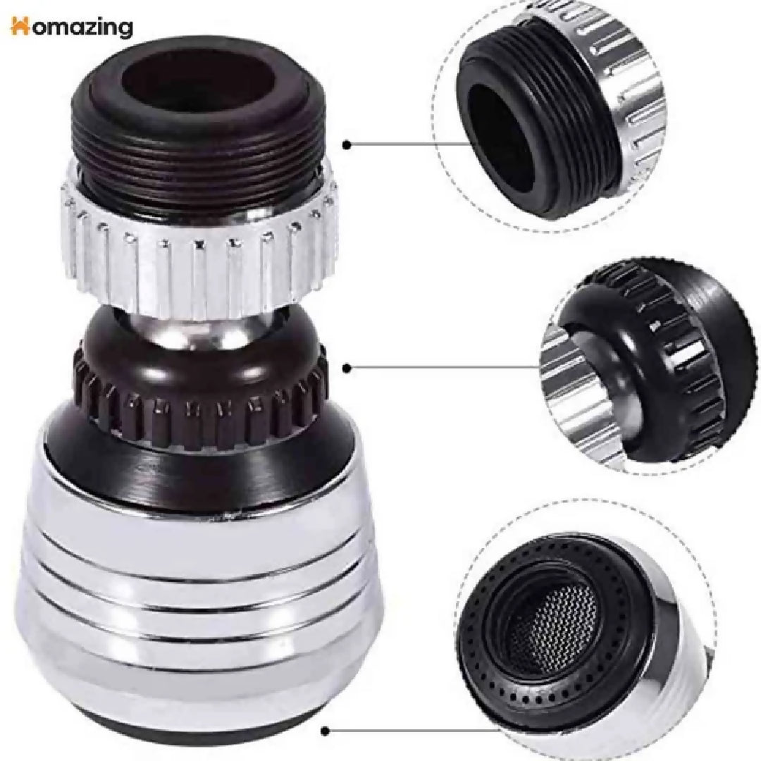 Pack of 2 Multifunctional 360 Water Faucet Kitchen Sink Faucet Sprayer Water Saving Aerator 360 Rotatable