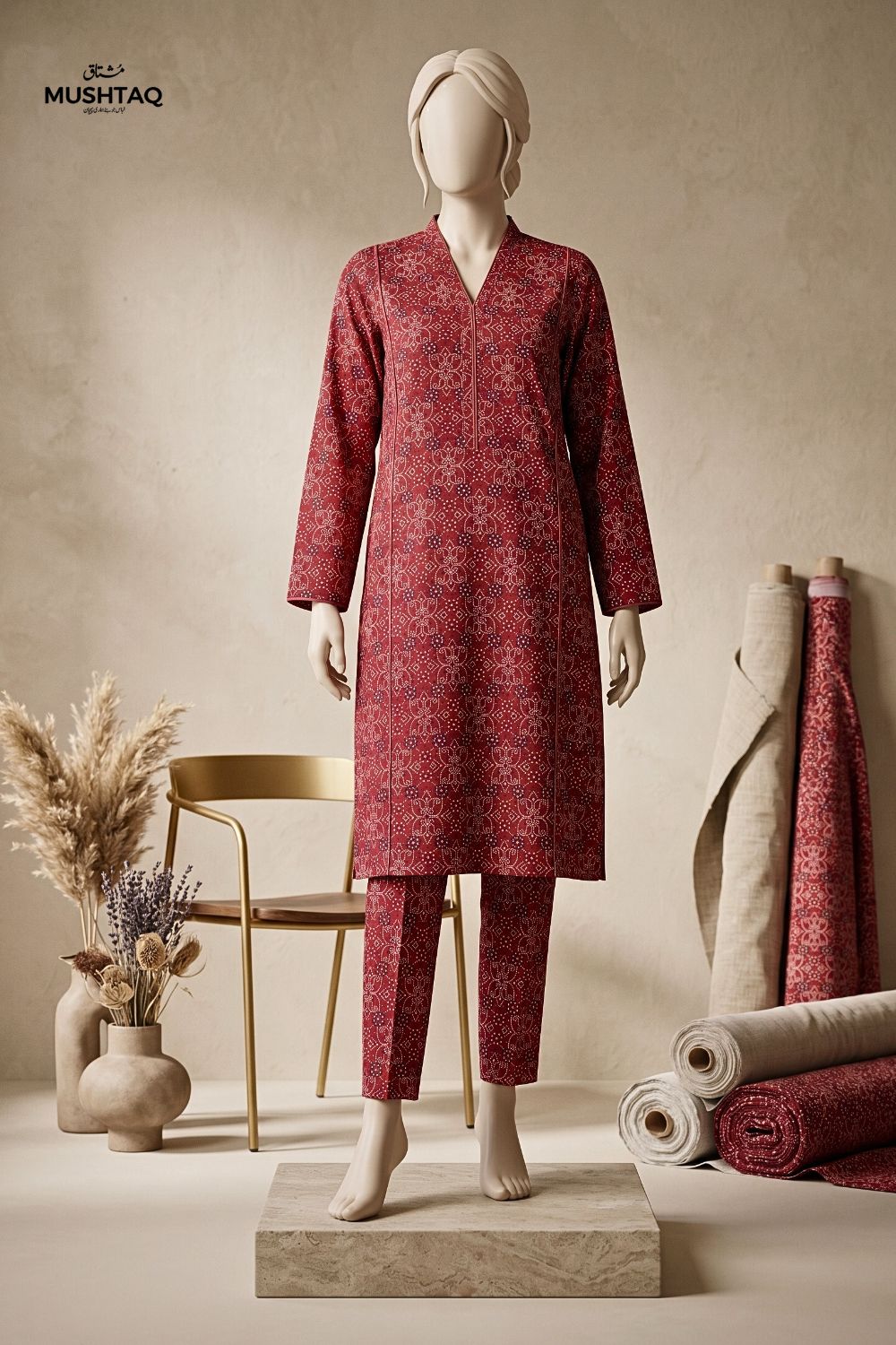 2Pcs Unstitched Printed Lawn Rahi Collection Desgin - 4