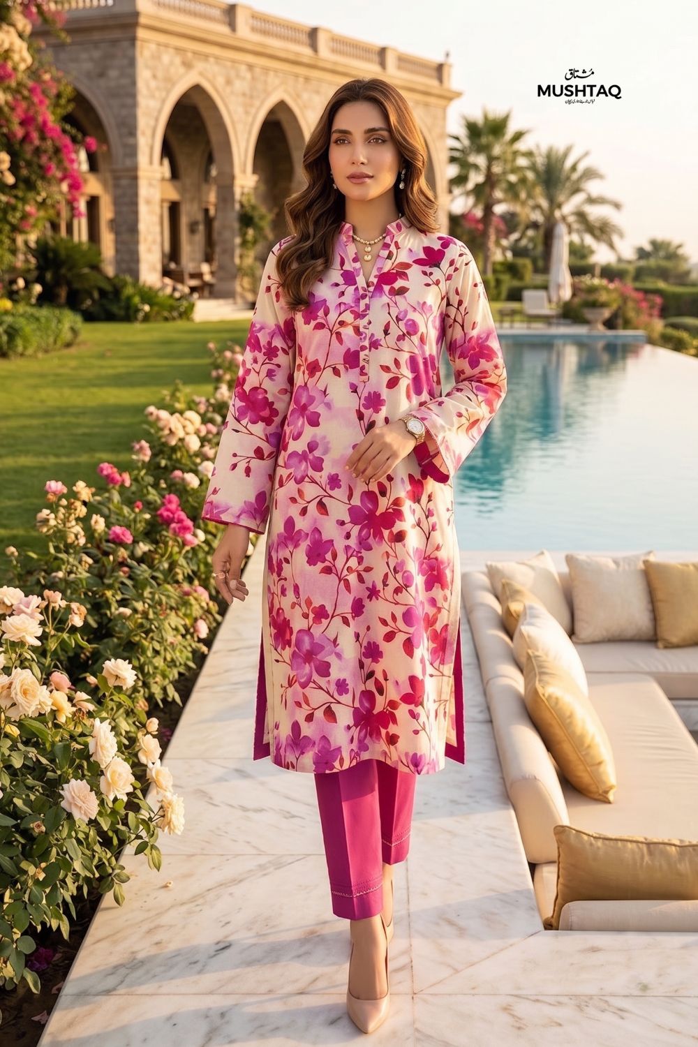 2Pcs Unstitched Printed Inaya Lawn Collection Desgin - 4