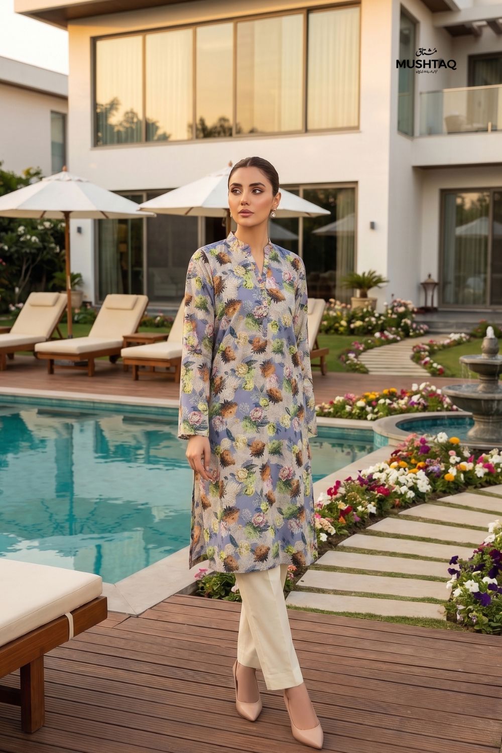 2Pcs Unstitched Printed Lawn Collection Desgin - 4