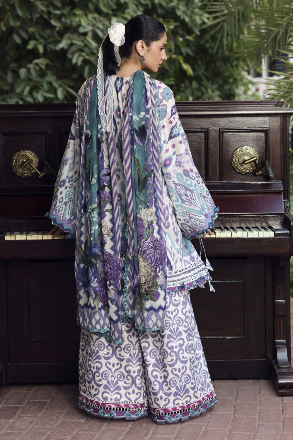 Elaf Premium 3Pc Unstitched Belladore  Printed Chiffon Suit EPA-2A PRISM