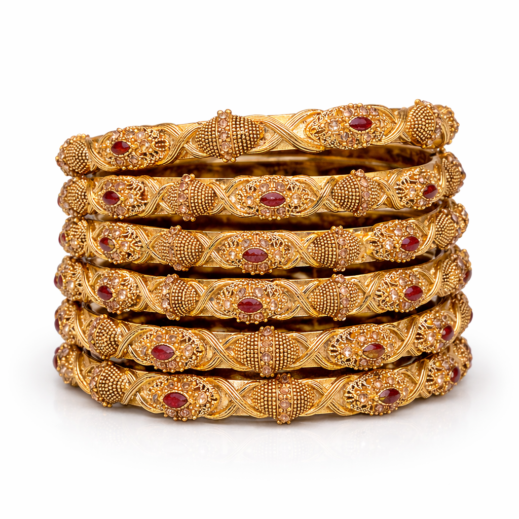 Jarao Kundan Bangles Size 2.8