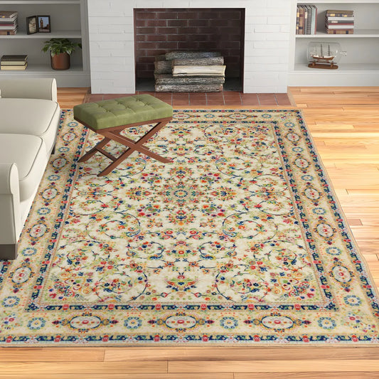 Flower Flora Eco Rug – Sustainable Floral Area Rug for Living Room & Bedroom