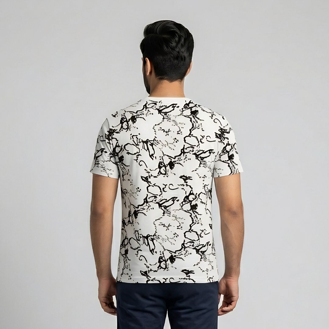 Short Sleeves T-shirt | Ink Blot White