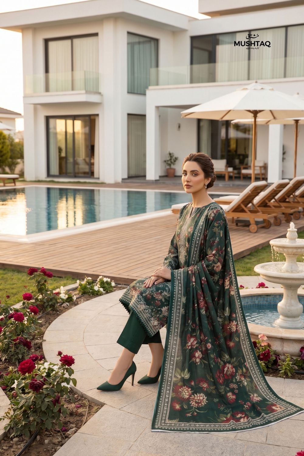 Mushtaq 3Pcs Unstitched Printed Lawn Zayra Collection Desgin - 4