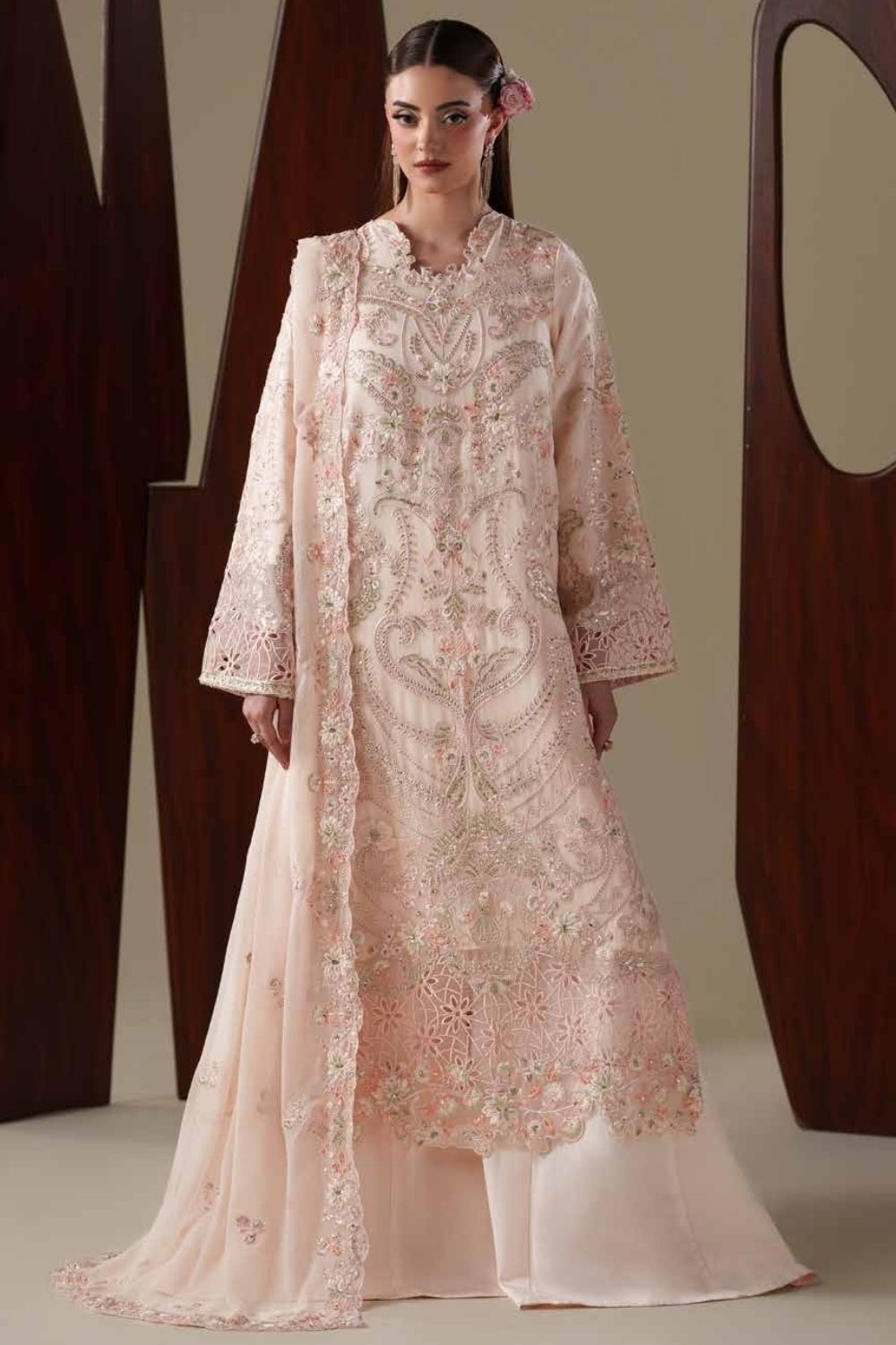 Emaan Adeel Nouvelle 3 Piece Unstitched Embroidered Luxury Chiffon Suit LUMI