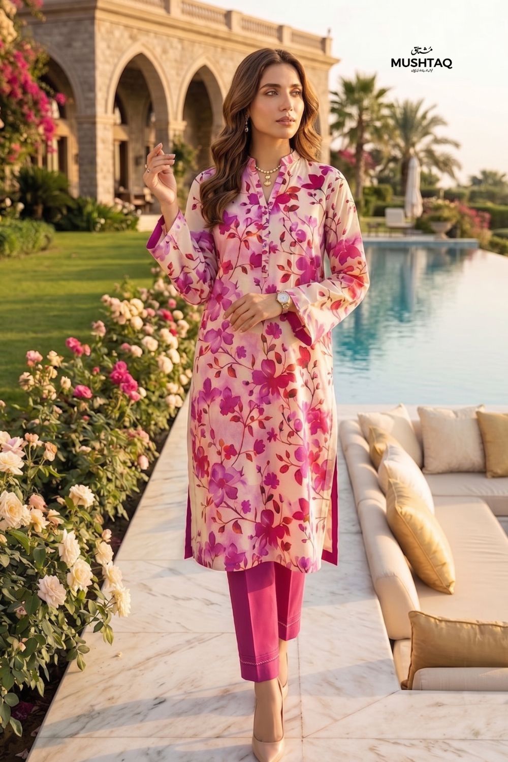 2Pcs Unstitched Printed Inaya Lawn Collection Desgin - 4