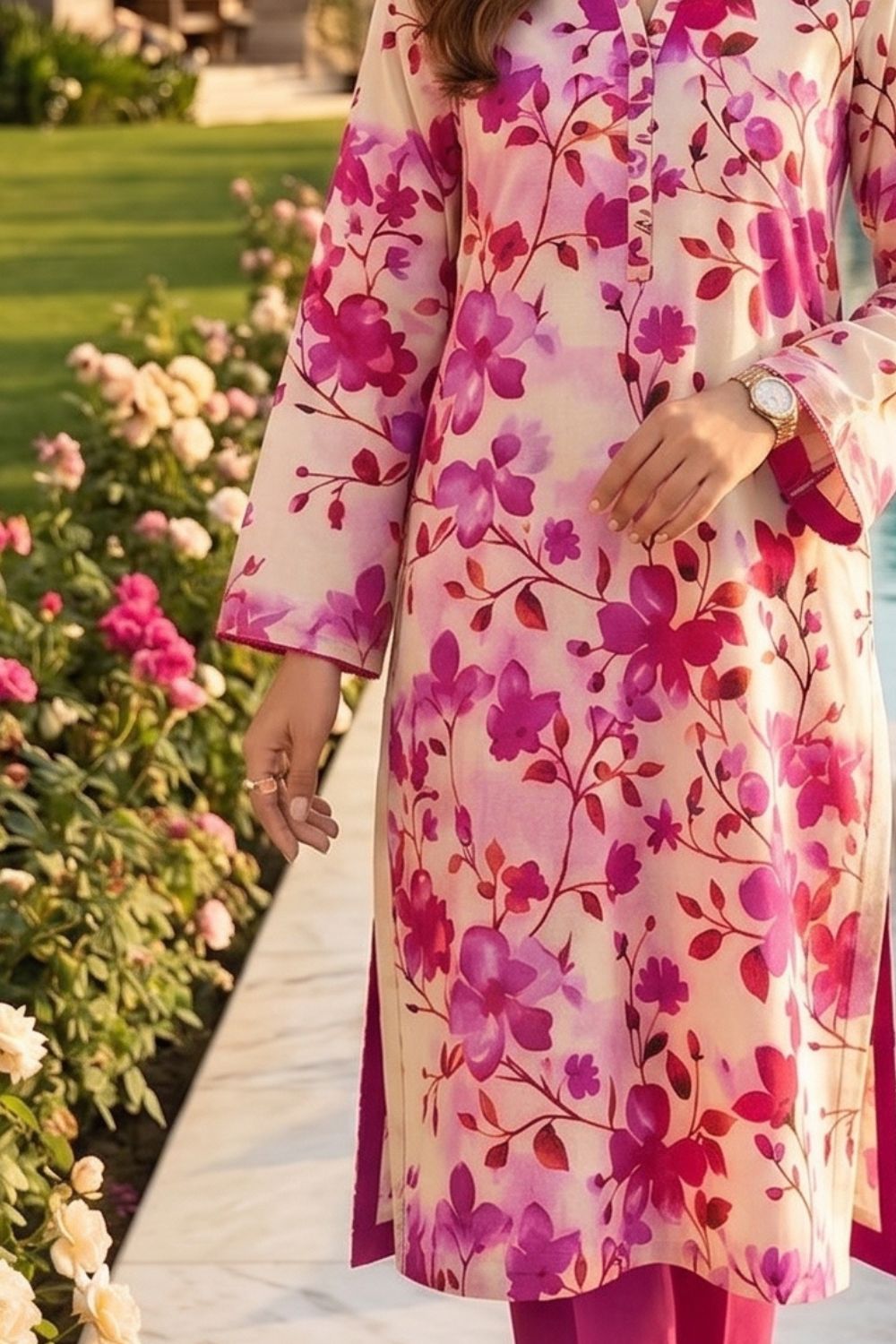 2Pcs Unstitched Printed Inaya Lawn Collection Desgin - 4