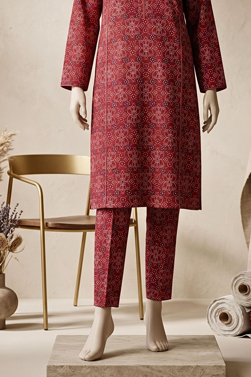 2Pcs Unstitched Printed Lawn Rahi Collection Desgin - 4
