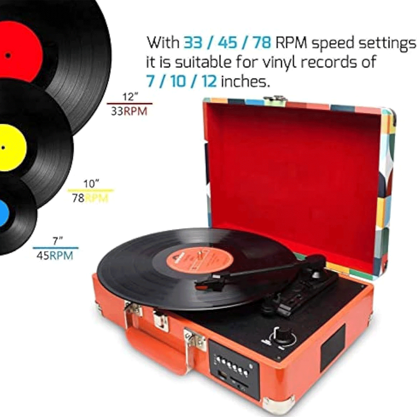 DiditNow Digital Conversation Turntable with Built Stereo Speakers