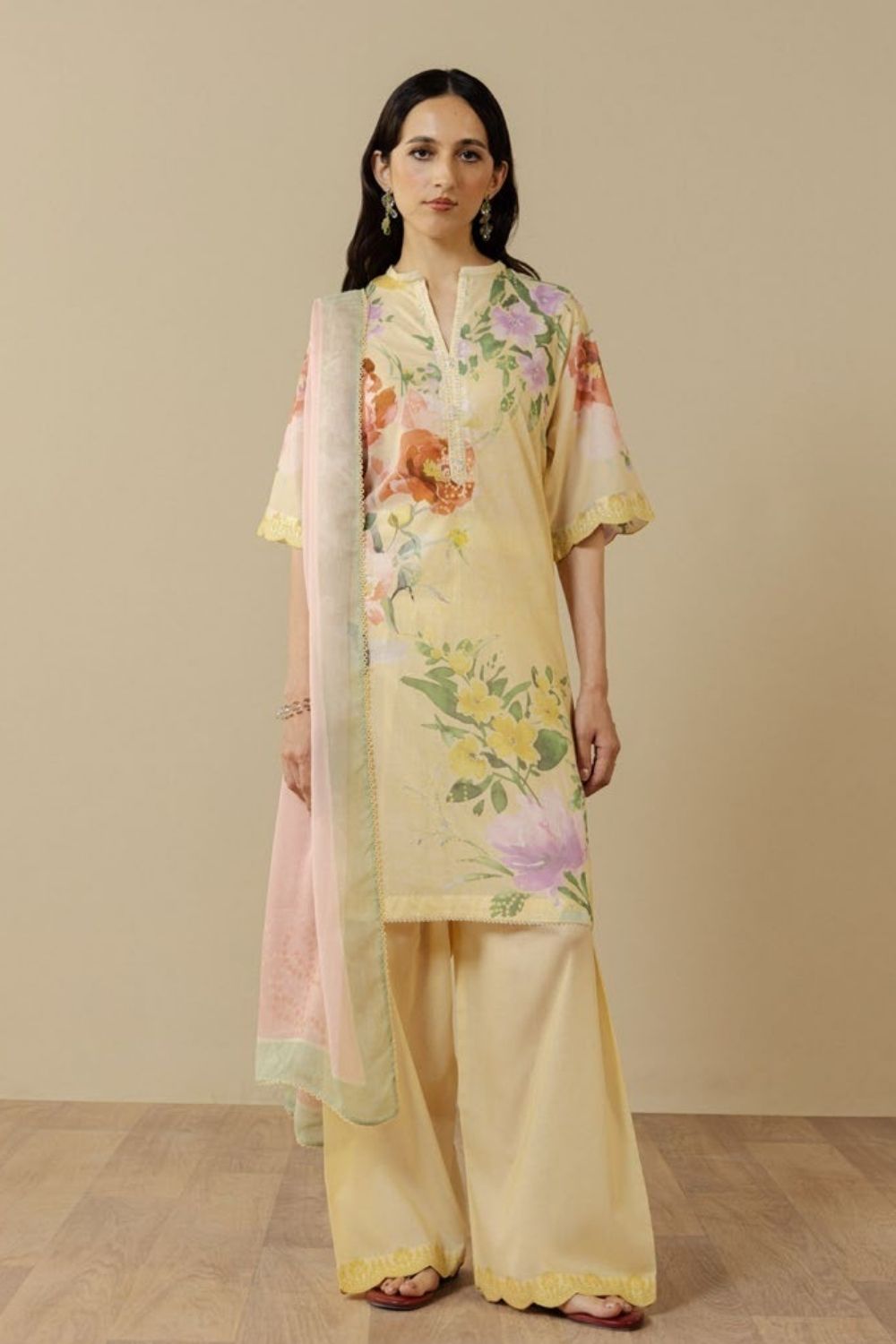 Zara Shahjahan 3 Pc Unstitched  Printed Lawn Suit Avena-3B