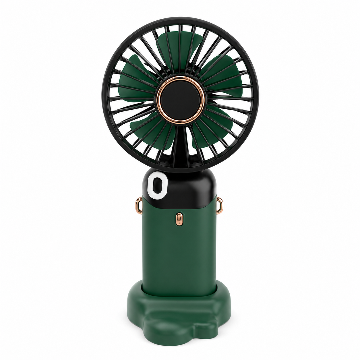 LED Digital Display USB Fan – 90° Foldable Portable Fan with Strap & Removable Cover - Random Color