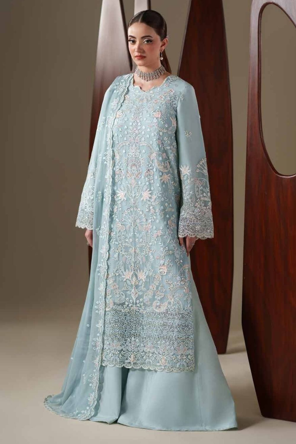 Emaan Adeel Nouvelle 3 Piece Unstitched Embroidered Luxury Chiffon Suit ARIA