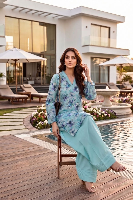 2Pcs Unstitched Printed Reet Lawn Collection Desgin - 5