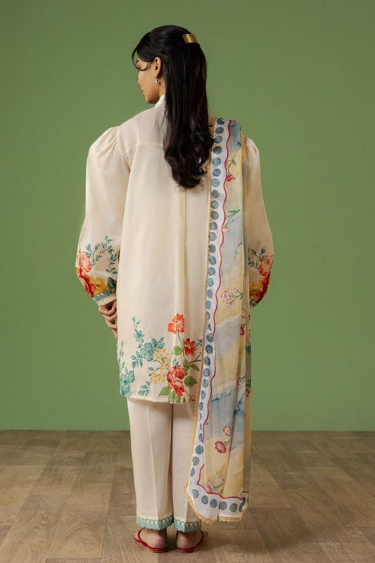 Zara Shahjahan 3 Pc Unstitched  Printed Lawn Suit Celene-4A