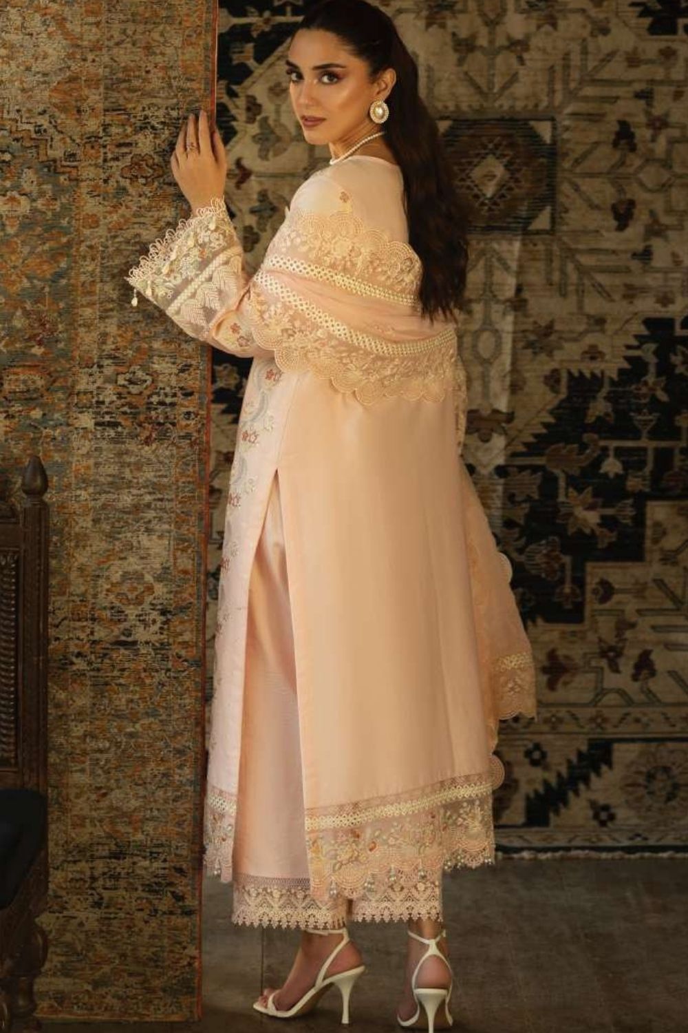 Imrozia | Serene 3 Pc Unstitched Embroidered Lawn Suit SL-155 Zehra