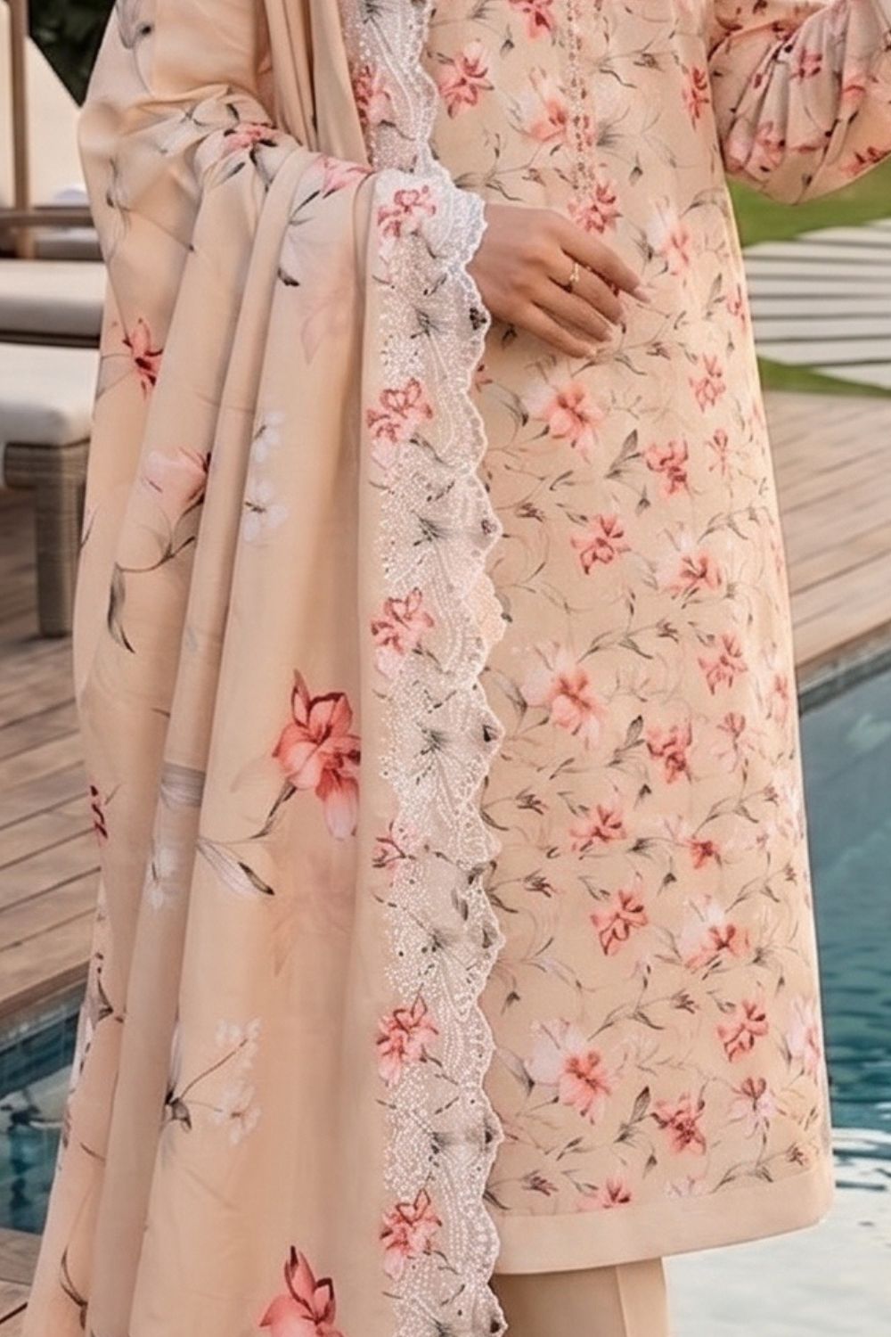 3-Piece Unstitched Printed Lawn Suit with Two-Sided Embroidered Dupatta | Mushtaq Esha Collection – Design 6