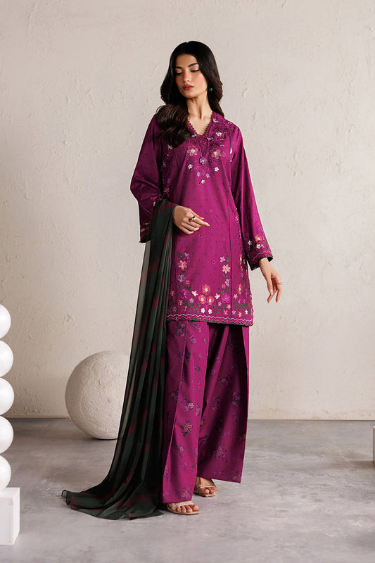 Iznik 3 Pc Unstitched Embroidered Lawn Suit IBE-01